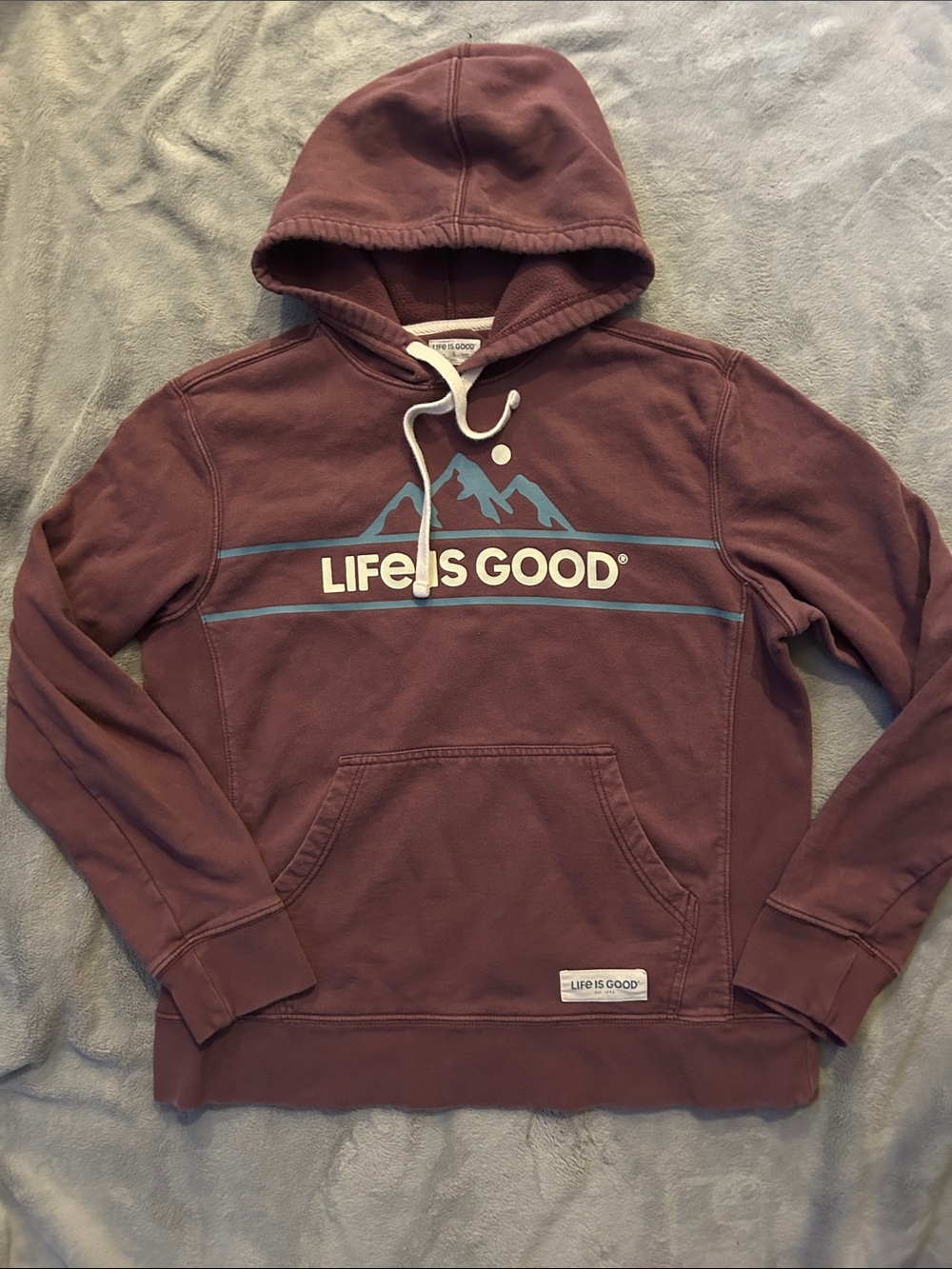Life Is GoodHoodie with Blue Logo
